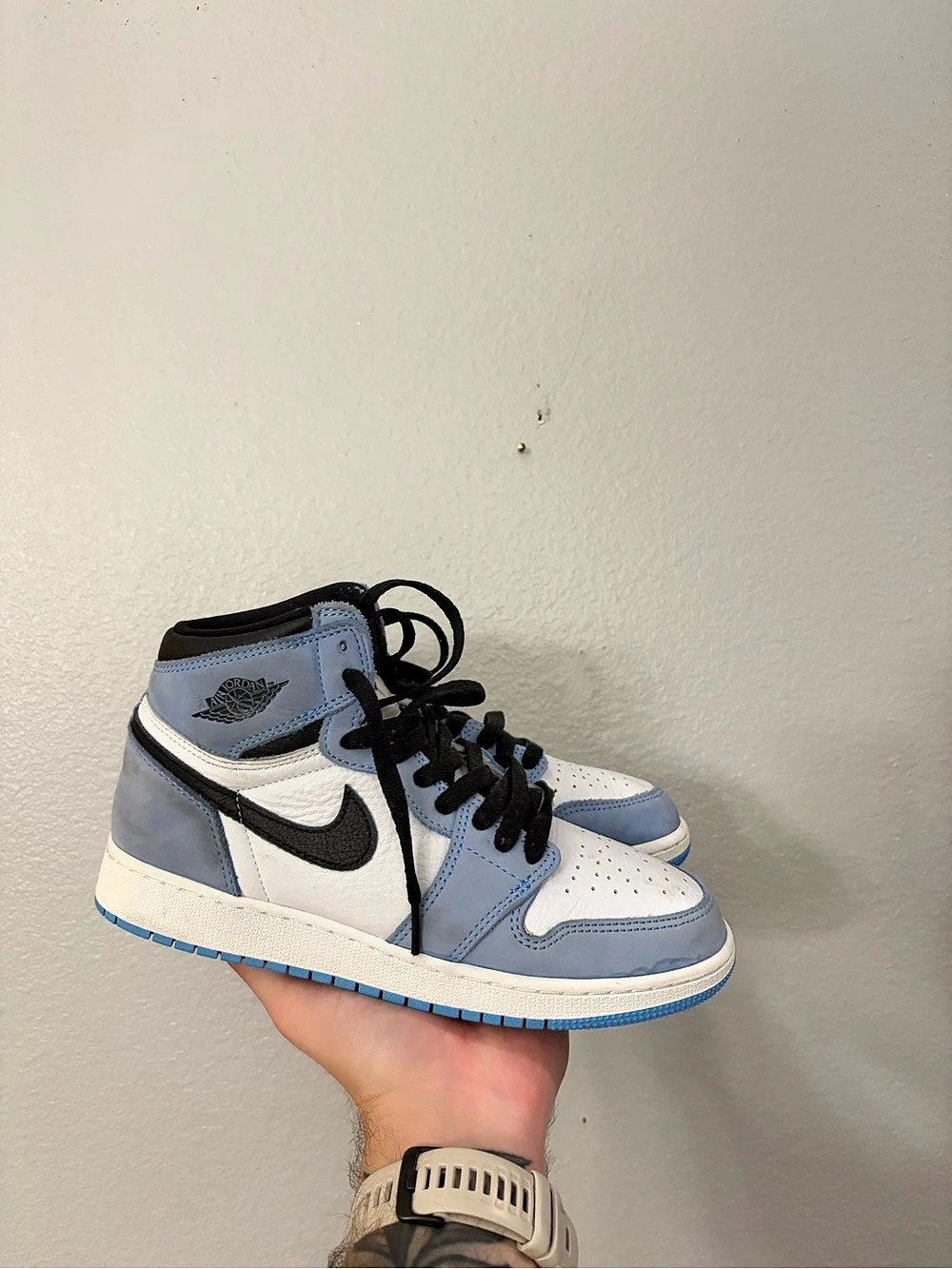 Nike Air Jordan 1 Retro High OG High Top Sneakers Blue & White US 7Y